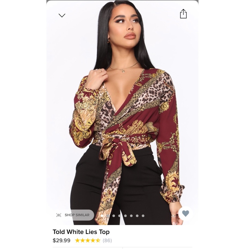 Told White Lies Top • Fashion Nova